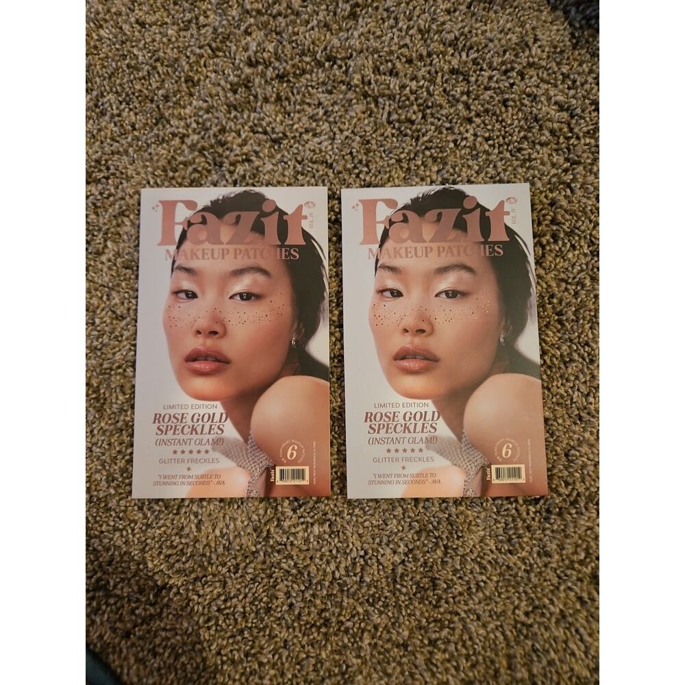 Fazit Make Up Patches Rose Gold Speckles Glitter Freckles Lot‎ Of 2 Glam NEW